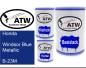 Preview: Honda, Windsor Blue Metallic, B-23M: 500ml Lackdose + 500ml Klarlack + 250ml Härter - Set, von ATW Autoteile West.